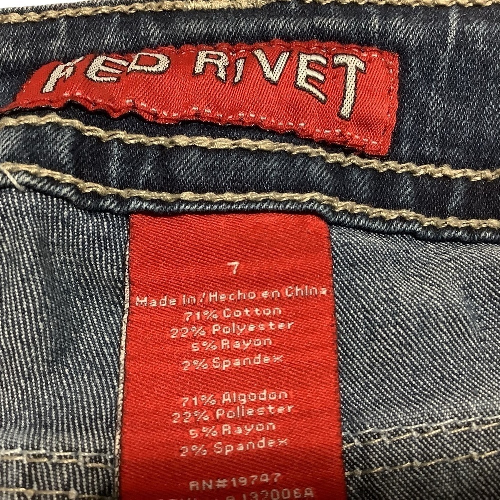 RED RIVET‎ Low Rise Bootcut Jeans - Size 7 - Picture 8 of 9